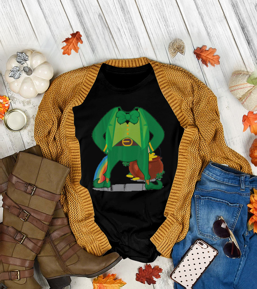 Leprechaun Costume Funny Paddy's Pot of Gold Rainbow T-Shirt