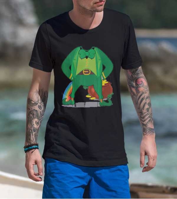 Leprechaun Costume Funny Paddy's Pot Of Gold Rainbow T-Shirt