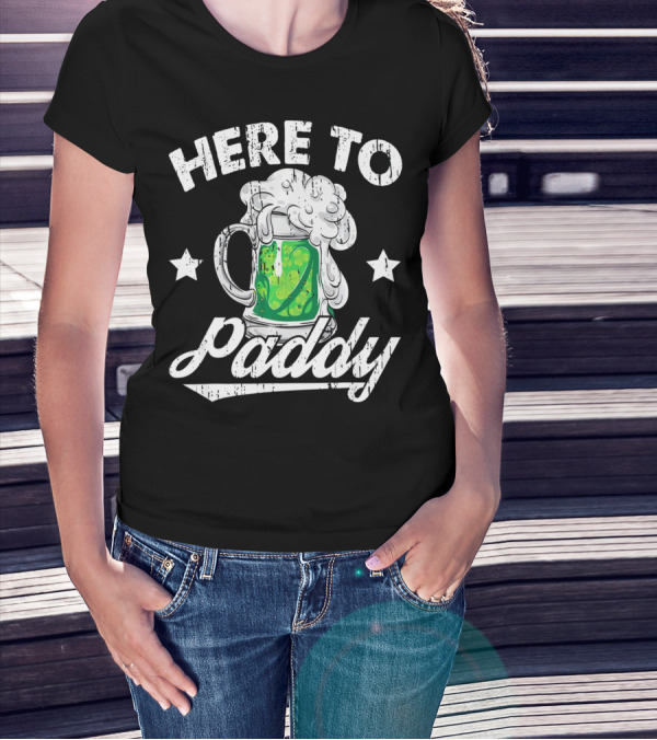Here To Paddy Green Beer Mug St Pat T-Shirt