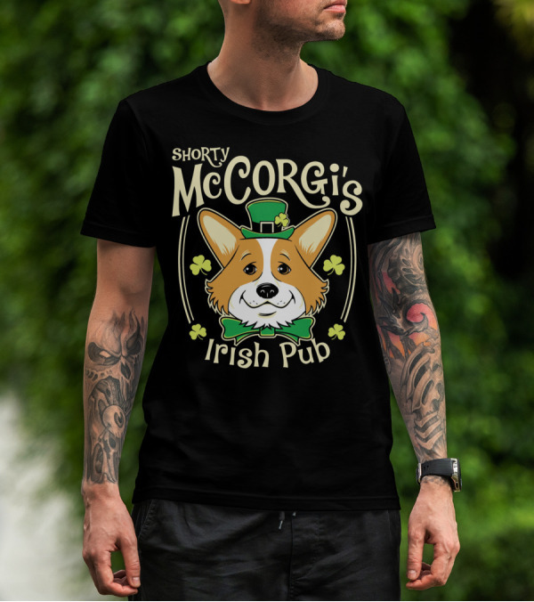 Shorty McCorgi's Irish Pub Corgi Shenanigans T-Shirt
