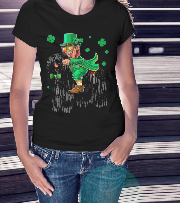 Leprechaun Puli Shamrock St. Patricks Celebration With Bowtie And Hat T-Shirt