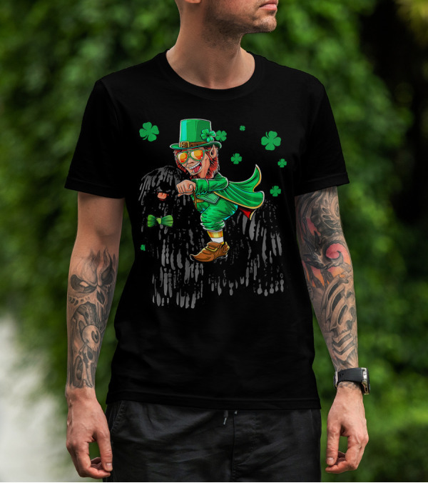 Leprechaun Puli Shamrock St. Patricks Celebration With Bowtie And Hat T-Shirt