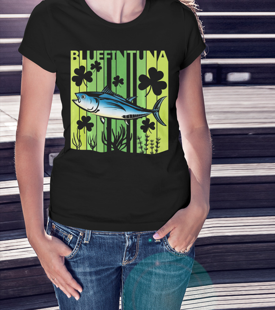 Bluefin Tuna Clover Luck T-Shirt