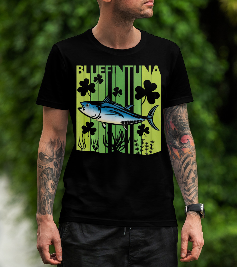 Bluefin Tuna Clover Luck T-Shirt