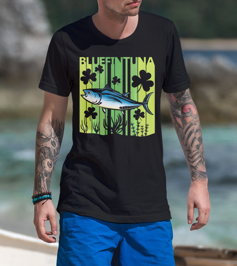Bluefin Tuna Clover Luck T-Shirt