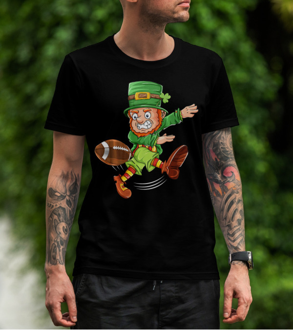 Leprechaun Rugby Kick St Patricks Day Coach Fun T-Shirt