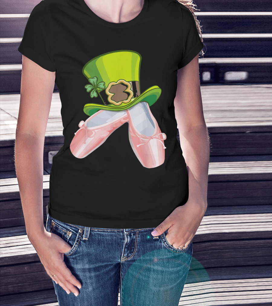 Leprechaun Ballet Shoes And Green Hat T-Shirt