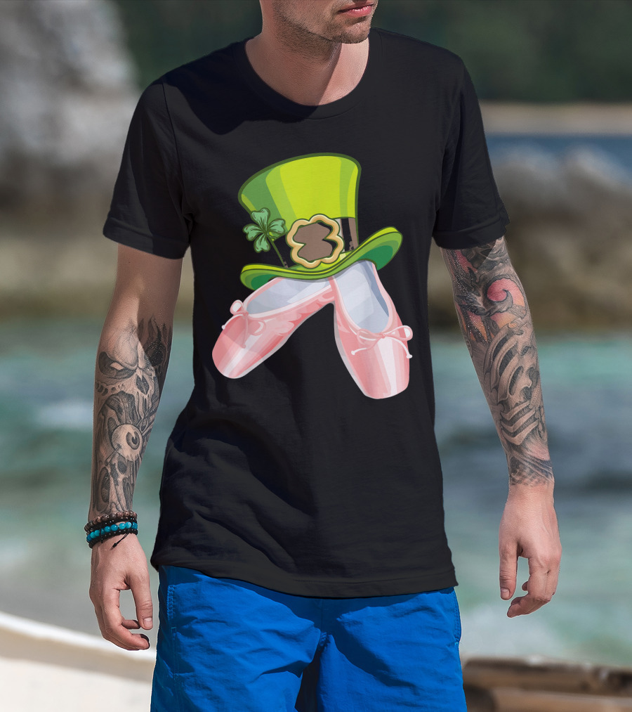 Leprechaun Ballet Shoes And Green Hat T-Shirt