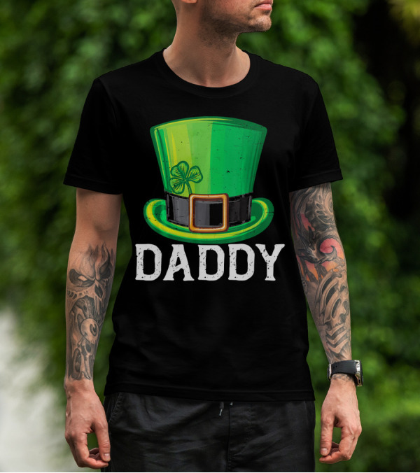 Daddy Leprechaun Hat Shamrock Matching Family T-Shirt
