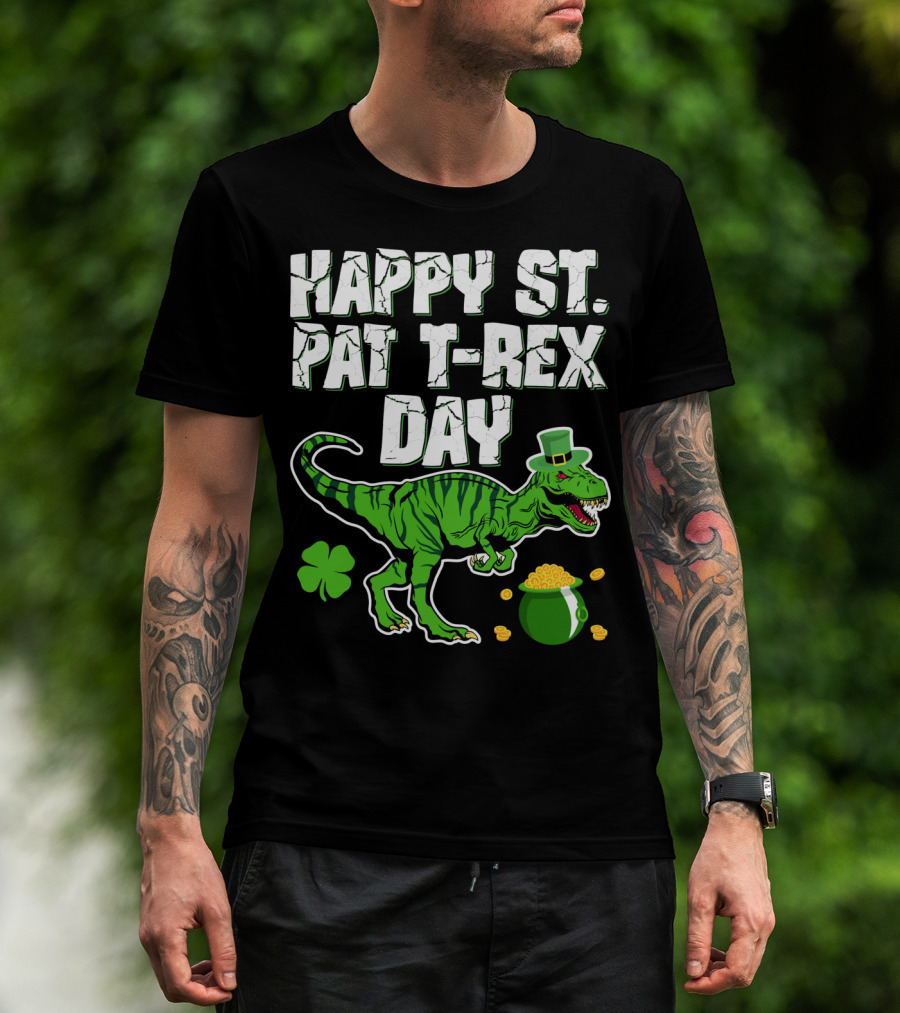 Happy St. Pat T-Rex Day Saint Patricks T-Shirt
