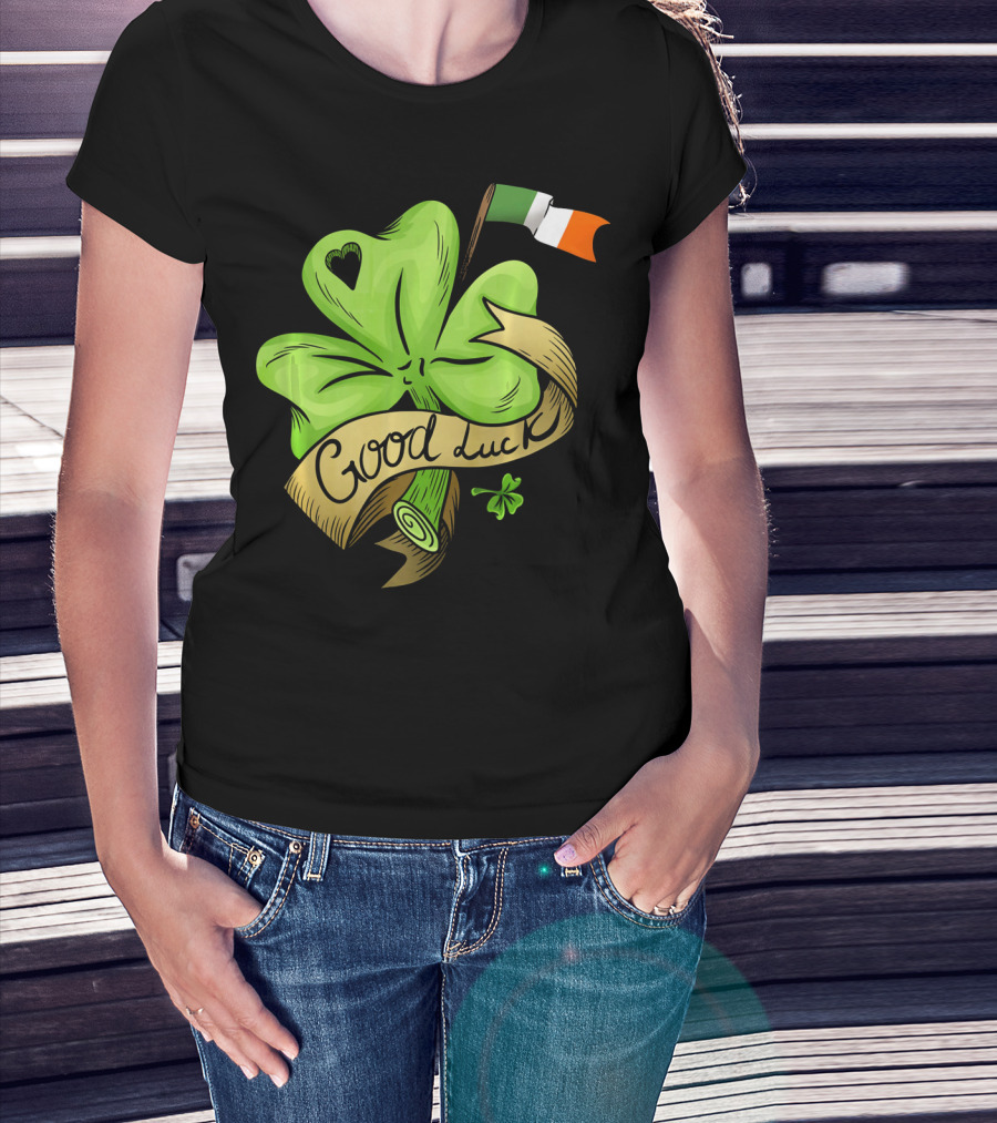 Good Luck Irish Flag Shamrock St. Patrick's T-Shirt