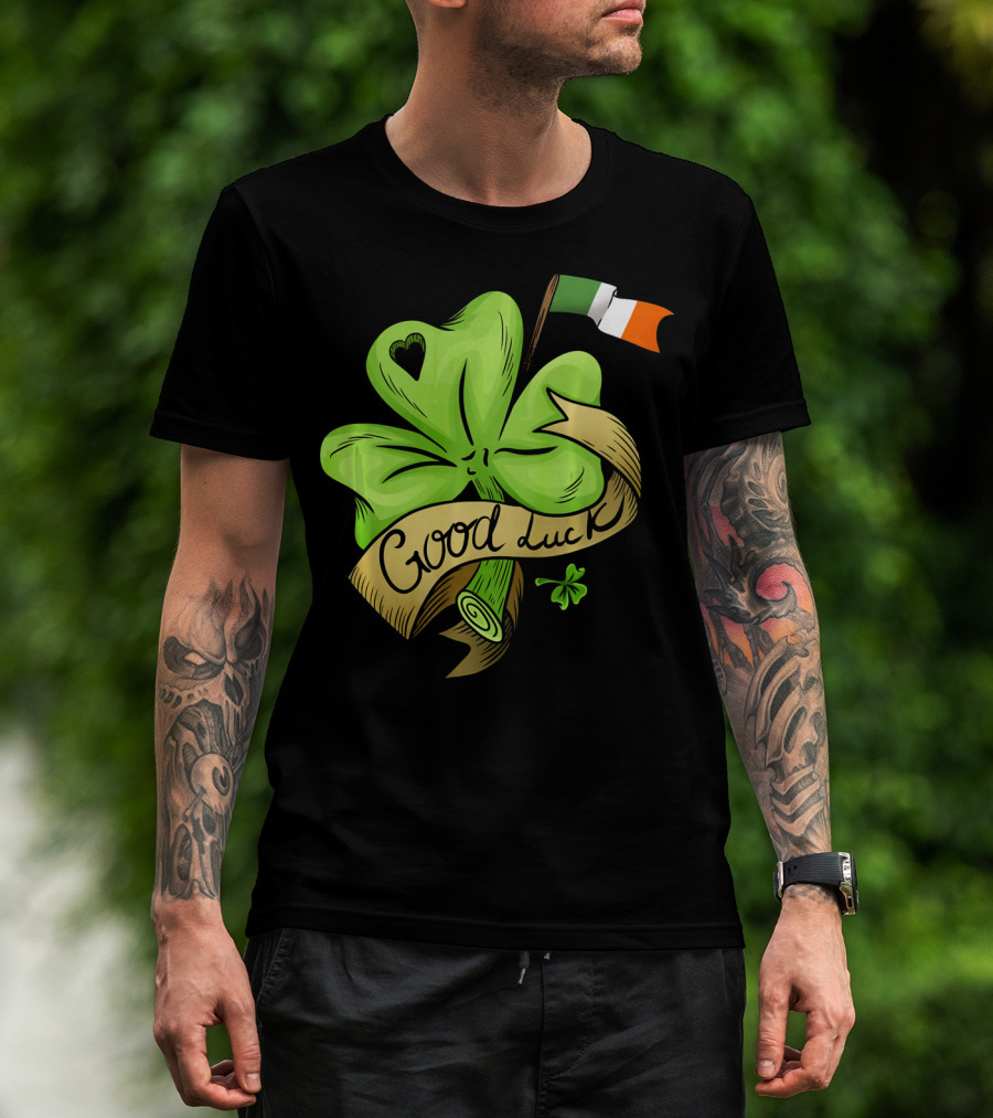 Good Luck Irish Flag Shamrock St. Patrick's T-Shirt