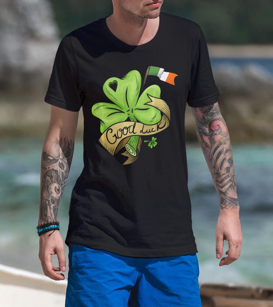 Good Luck Irish Flag Shamrock St. Patrick's T-Shirt