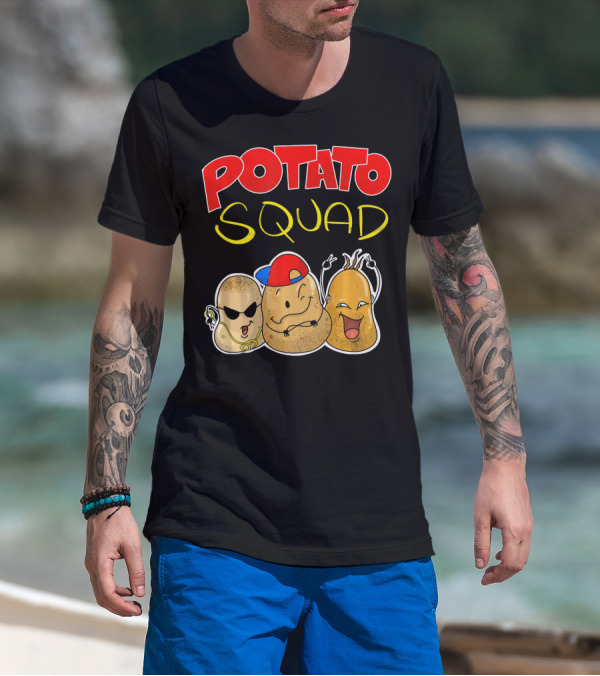 Potato Squad Cute Funny Vegetarian Crew T-Shirt