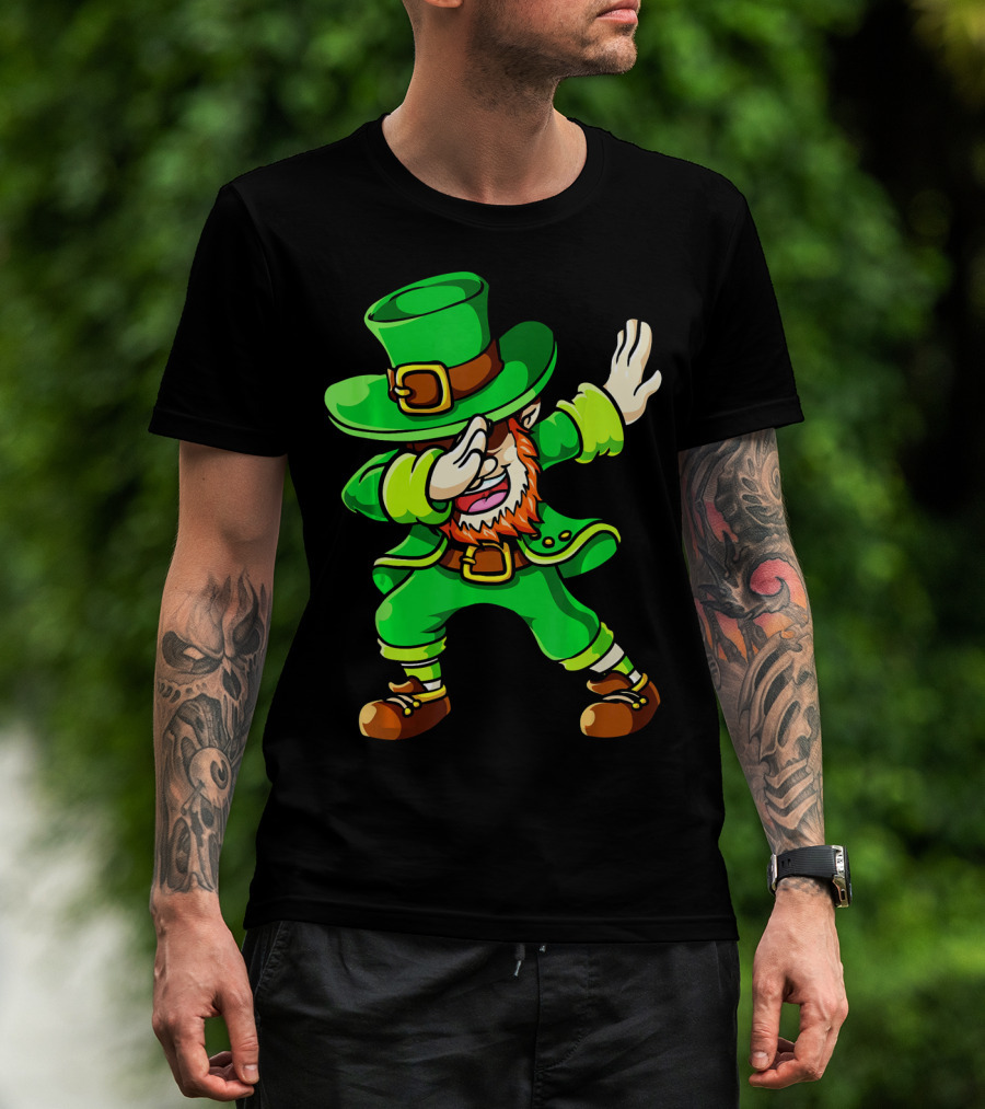 St Patricks Day Dabbing Leprechaun Irish Celebration T-Shirt