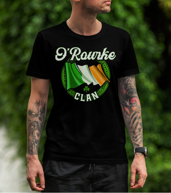 ORourke Clan Irish Flag Ireland Surname T-Shirt