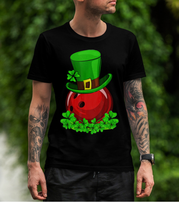 Leprechaun Hat Bowling Shamrock St Patrick's Day T-Shirt