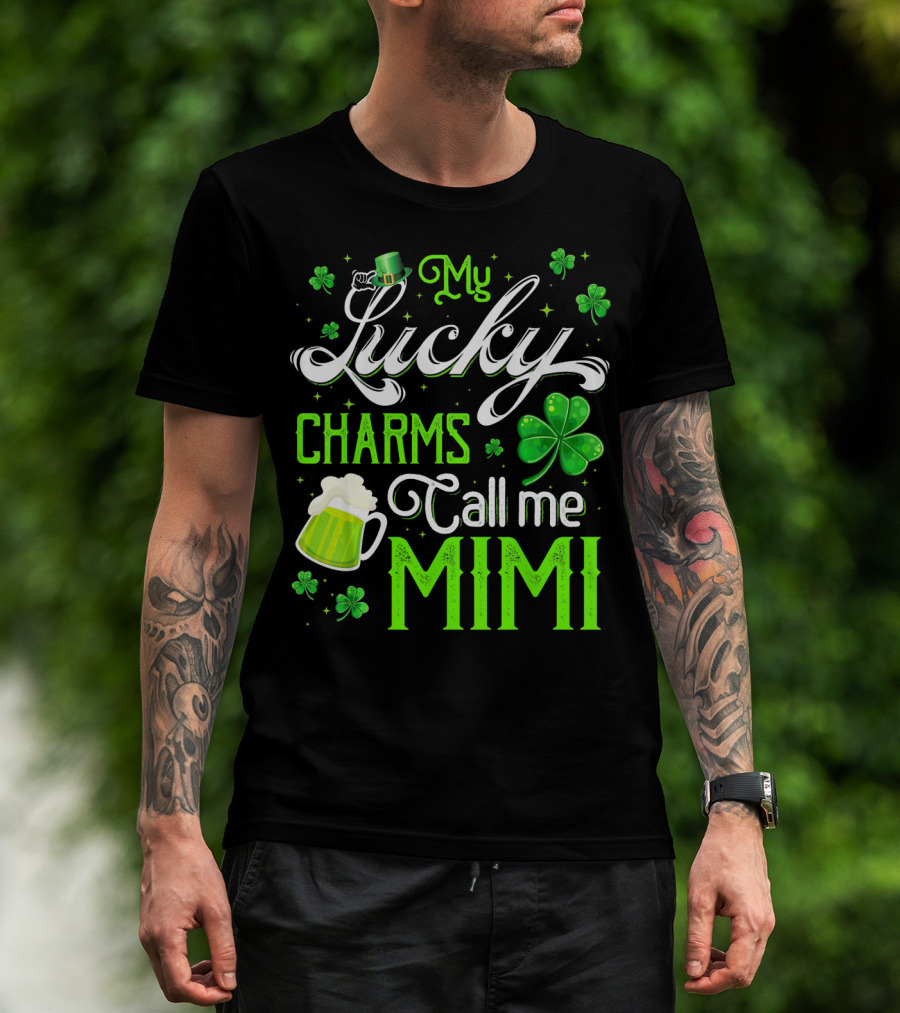 My Lucky Charms Call Me Mimi Saint Patrick's Day Shamrock Beer T-Shirt