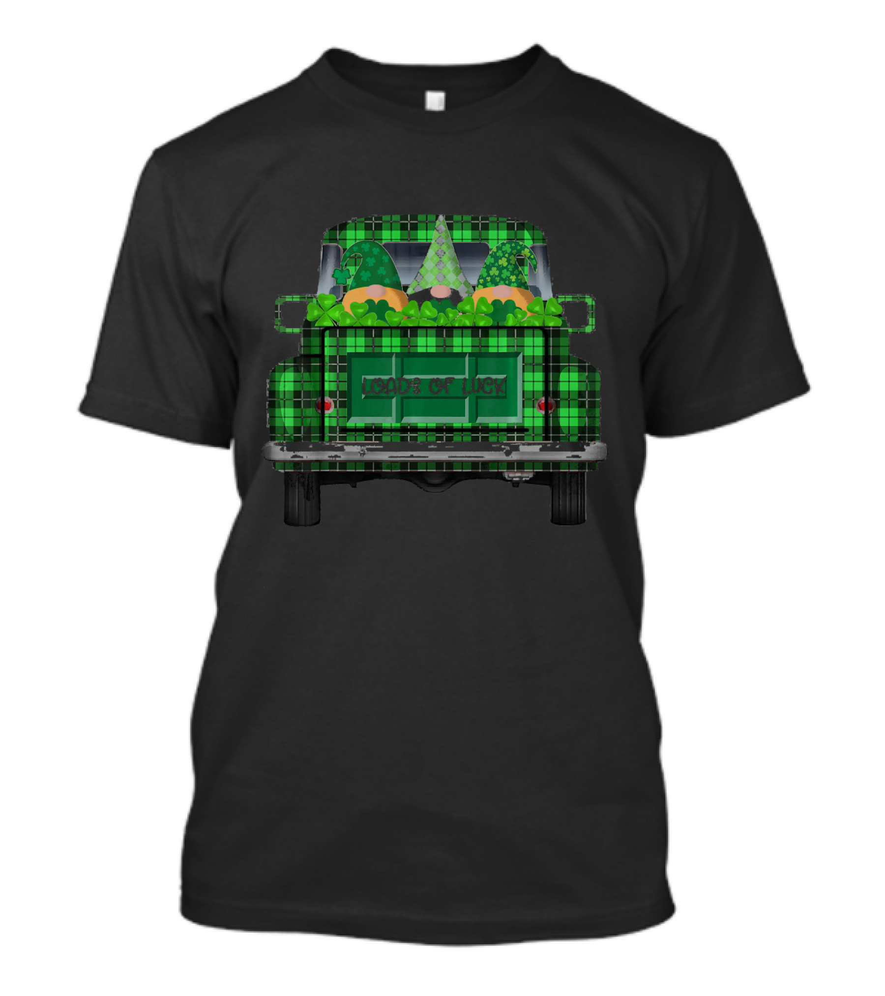 Leprechaun Gnomes Vintage Truck Loads Of Luck St Patri T-Shirt