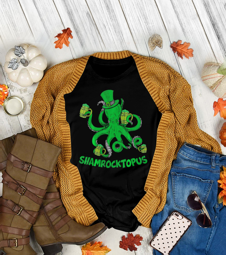 Shamrocktopus Leprechaun St. Patrick's Day T-Shirt