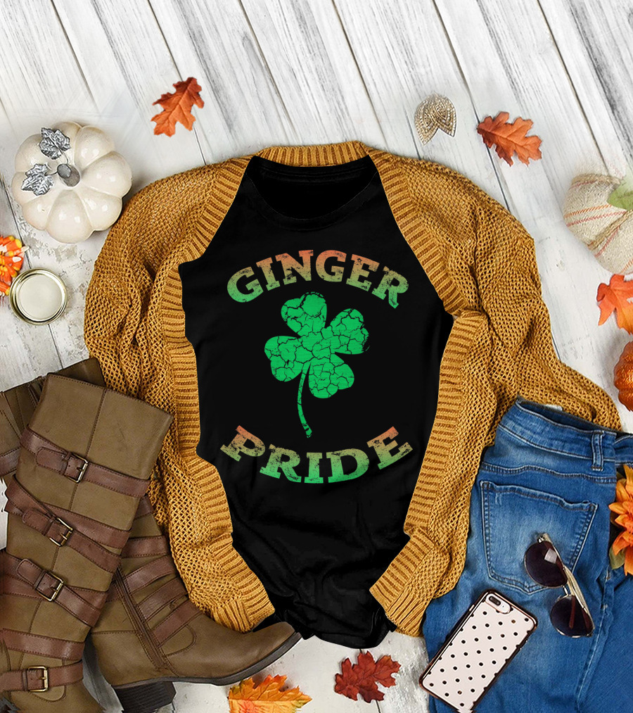 Ginger Pride Irish Shamrock Clover T-Shirt
