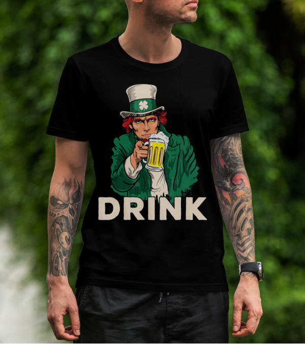 Drink Beer Funny Irish St. Patrick's Day T-Shirt