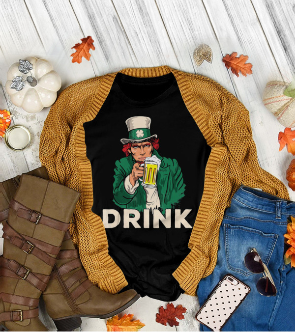 Drink Beer Funny Irish St. Patrick's Day T-Shirt
