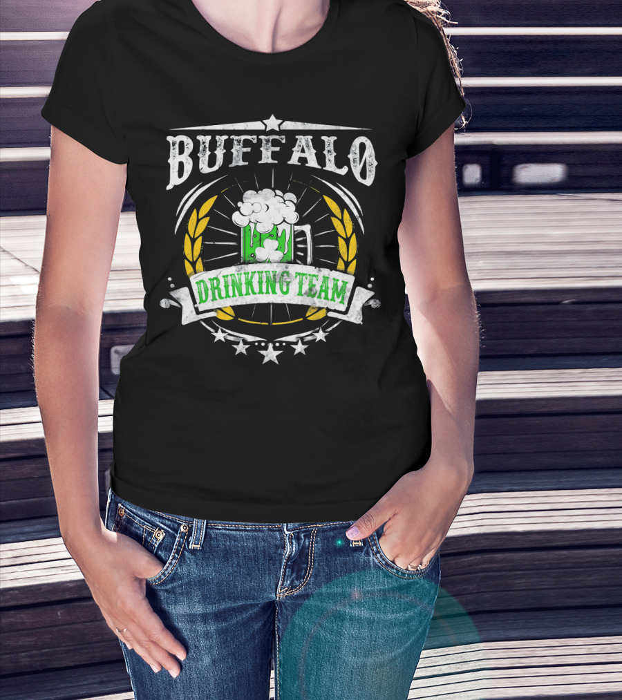 Buffalo Irish Drinking Team St Pat Beer Mug And Shamrock T-Shirt