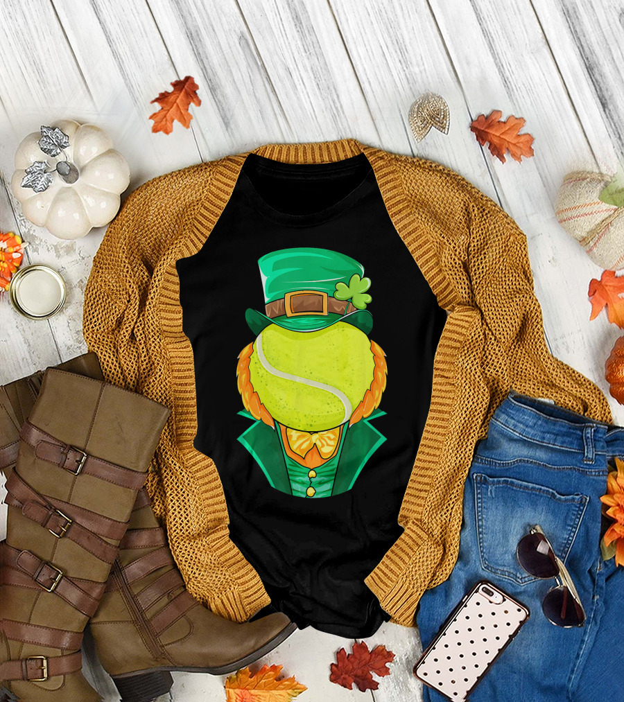 Leprechaun Tennis Ball Head St Patrick's Day Fun T-Shirt