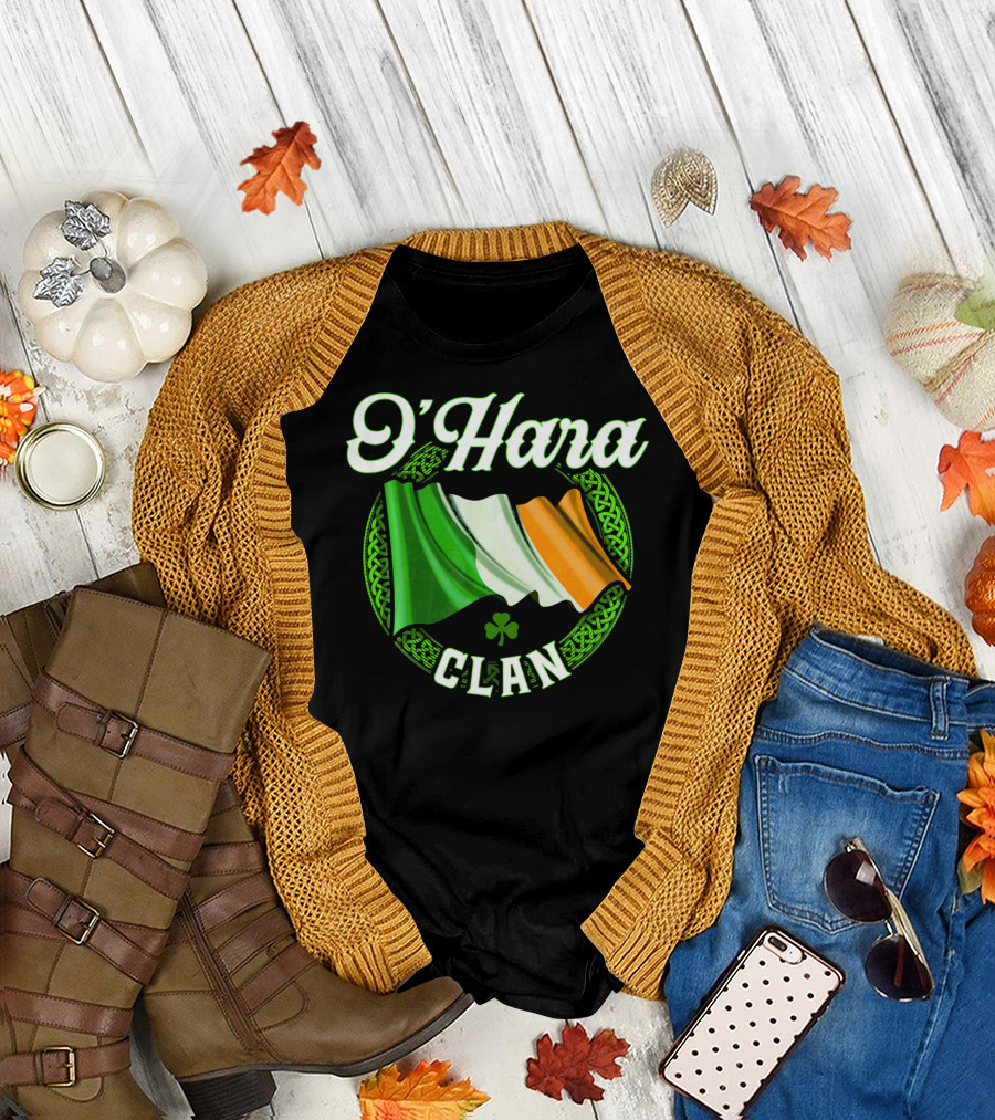 O'Hara Clan Irish Flag Surname Ireland T-Shirt