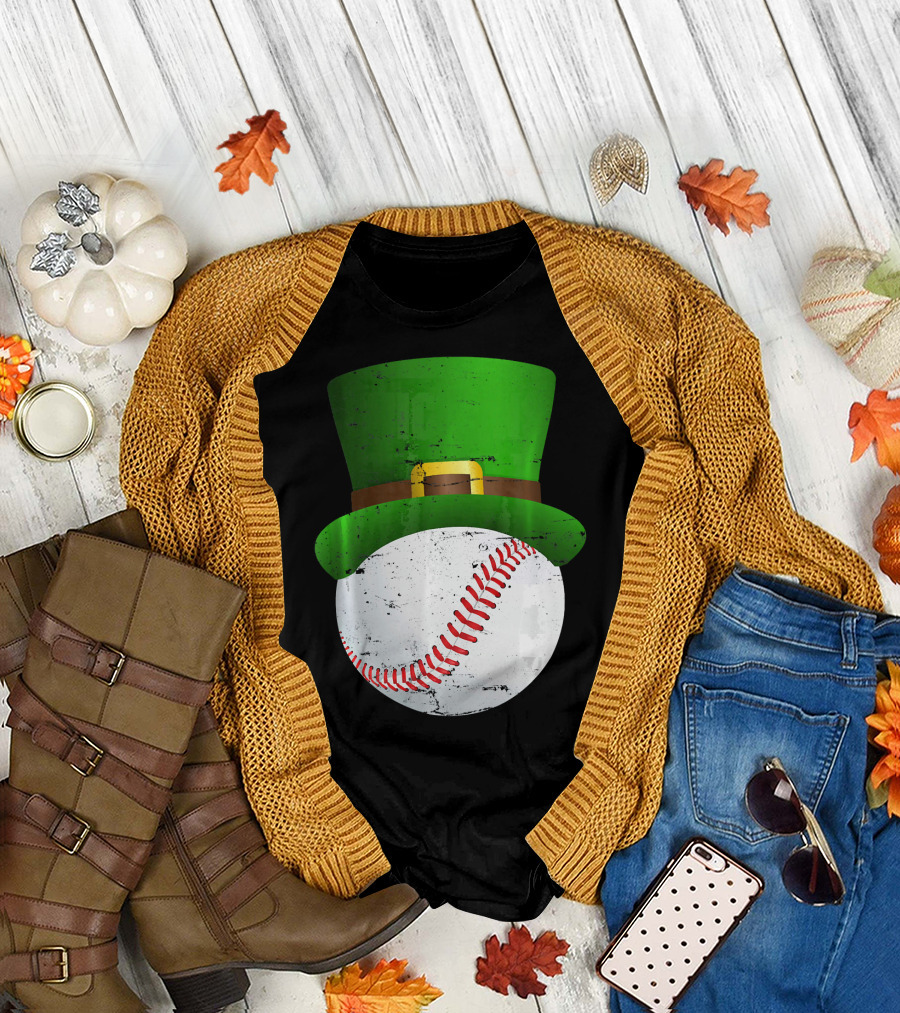 St Patricks Day Leprechaun Hat Baseball Fun T-Shirt