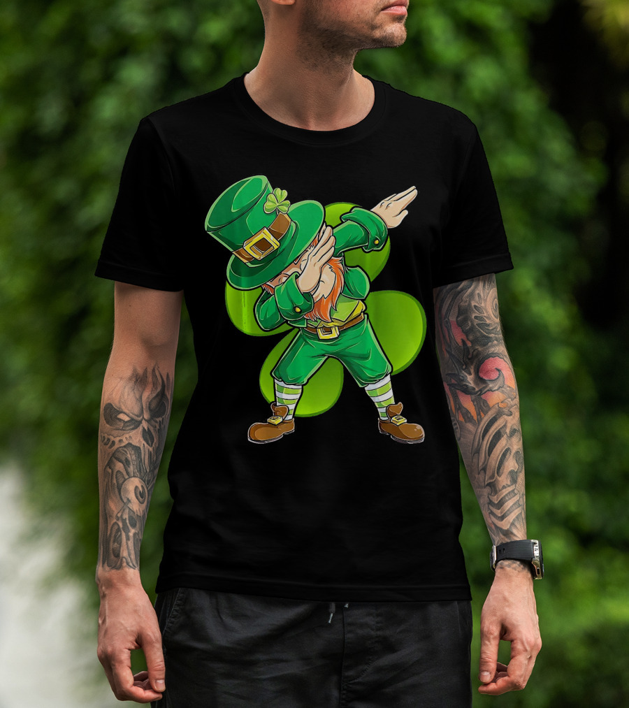 Dabbing Leprechaun Shamrock Dance St. Patrick's Day T-Shirt