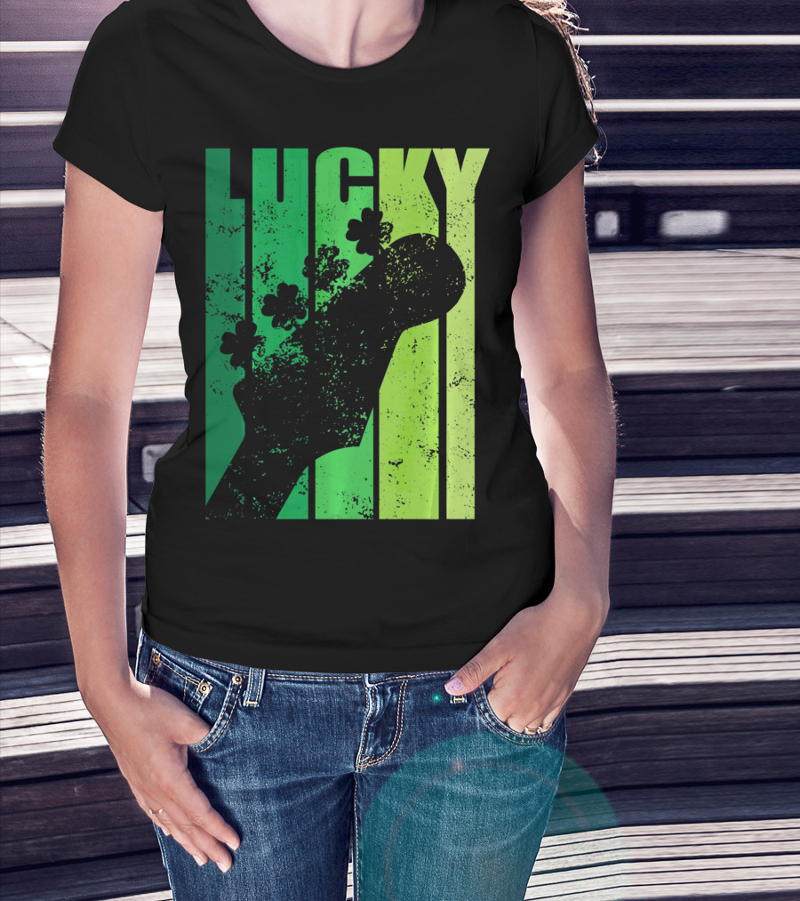 Lucky Irish Shamrock Guitar T-Shirt