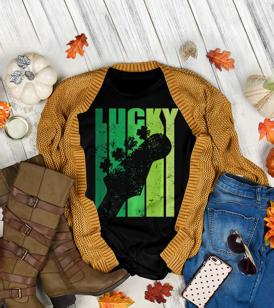 Lucky Irish Shamrock Guitar T-Shirt