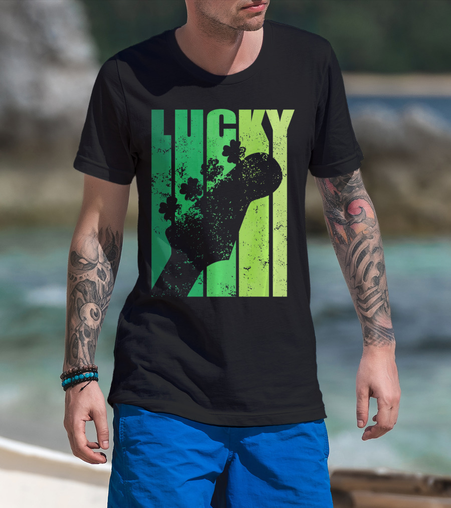 Lucky Irish Shamrock Guitar T-Shirt