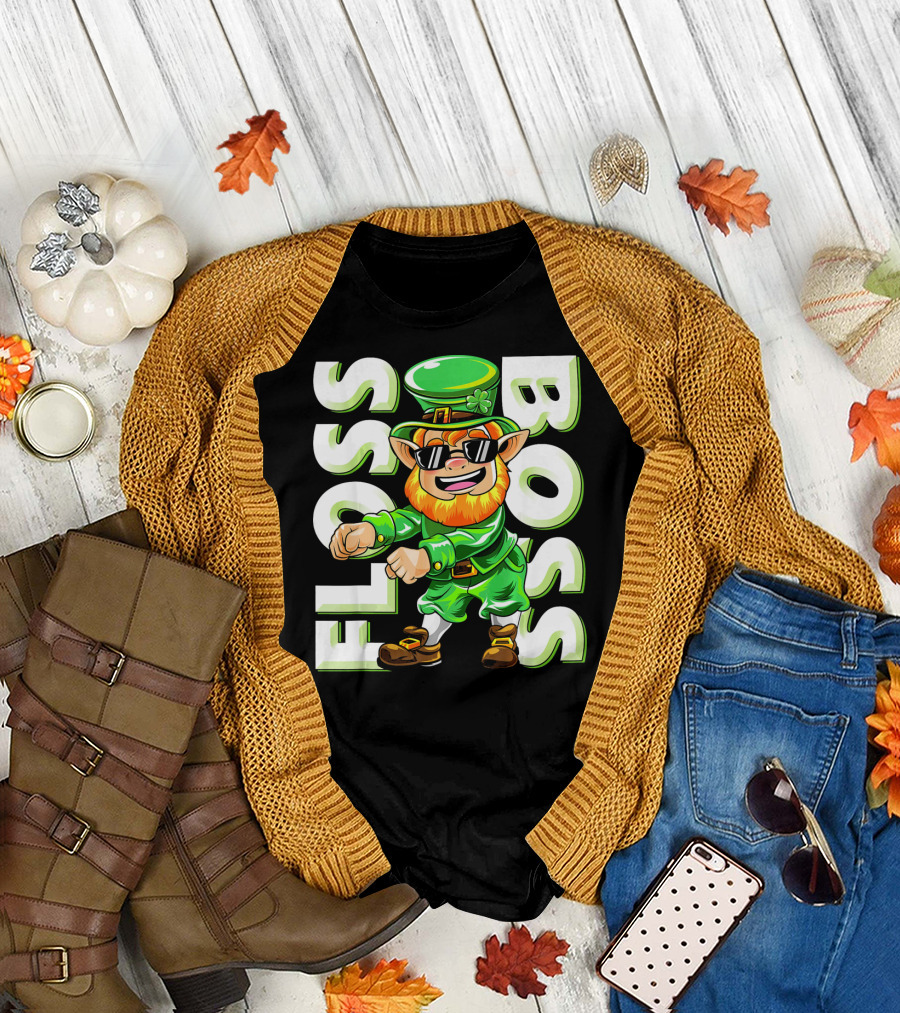 Floss Boss Leprechaun Dance St. Patrick's Day T-Shirt