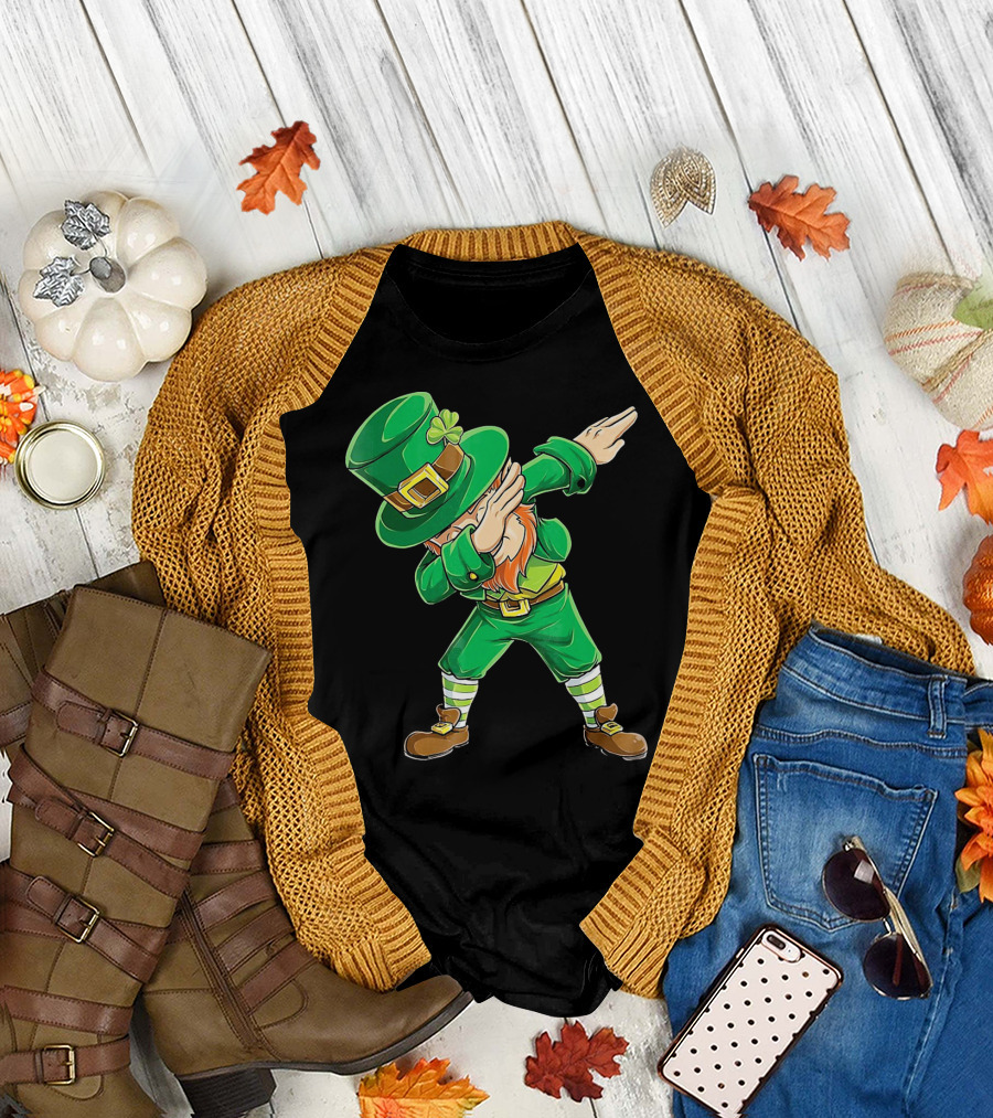 Dabbing Leprechaun Dab Dance St Patricks Day Irish Green Hat T-Shirt