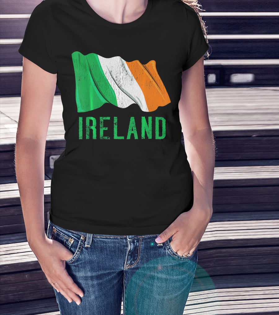 Vintage Ireland Flag Irish Retro St. Pat Ireland T-Shirt