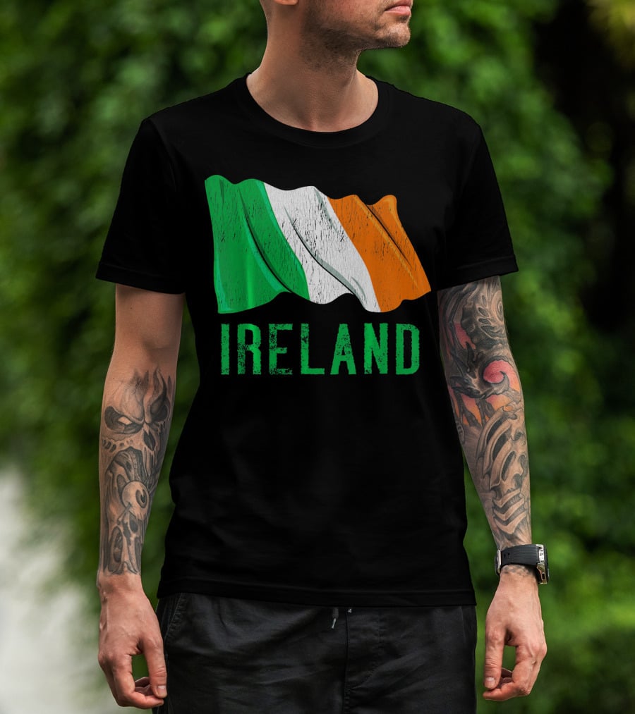 Vintage Ireland Flag Irish Retro St. Pat Ireland T-Shirt
