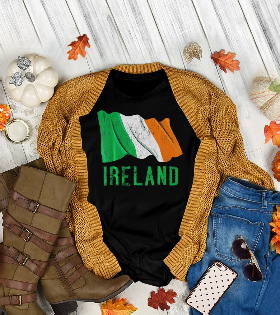 Vintage Ireland Flag Irish Retro St. Pat Ireland T-Shirt