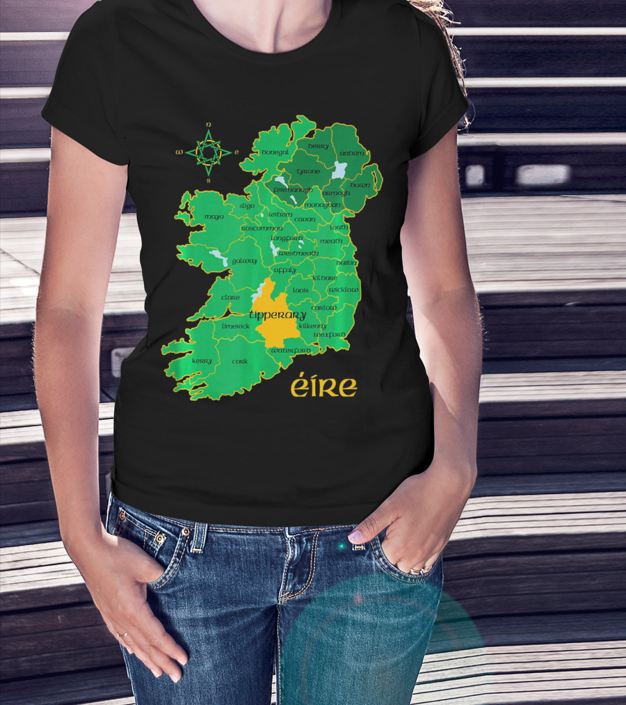 Tipperary Ireland Irish County Map Éire T-Shirt