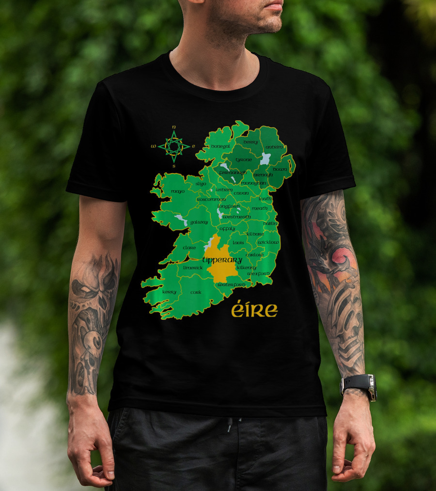 Tipperary Ireland Irish County Map Éire T-Shirt