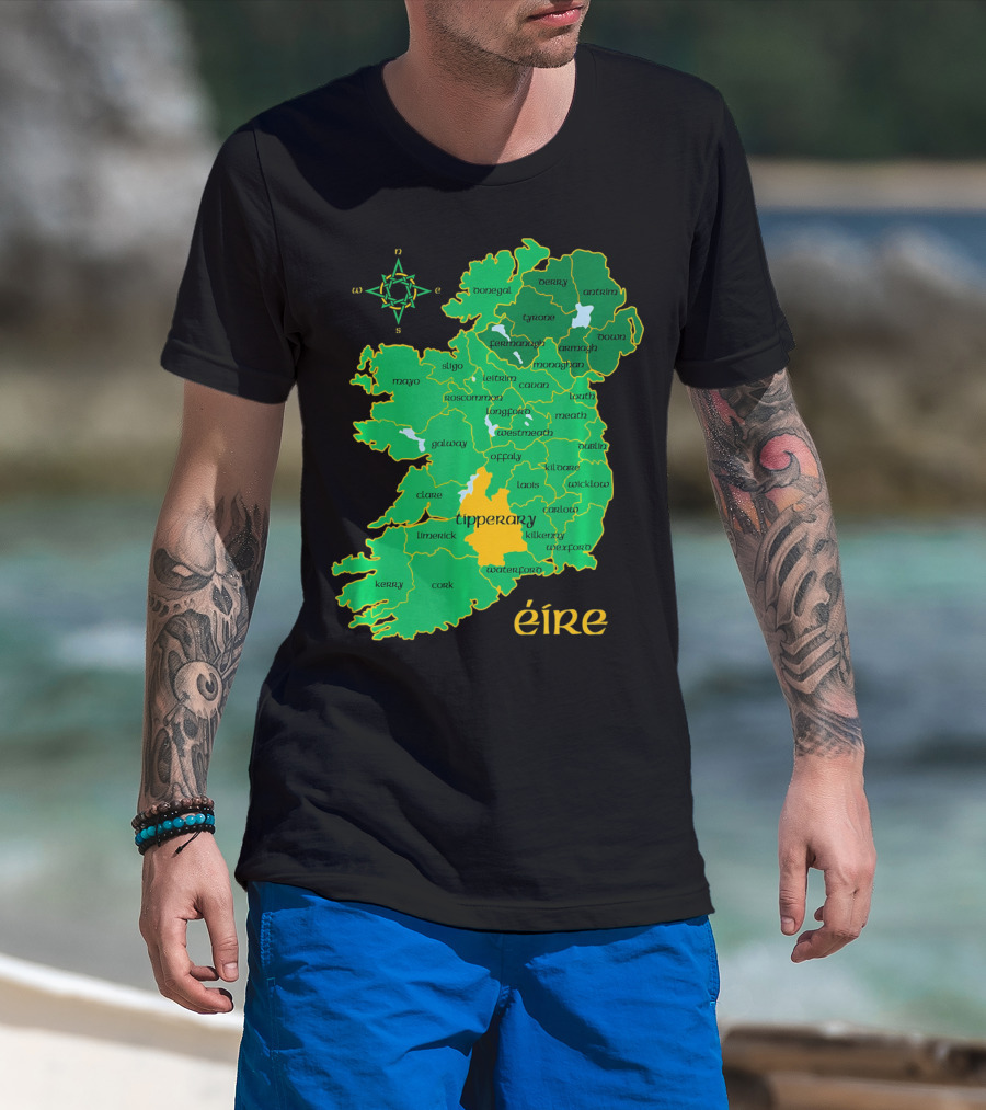 Tipperary Ireland Irish County Map Éire T-Shirt