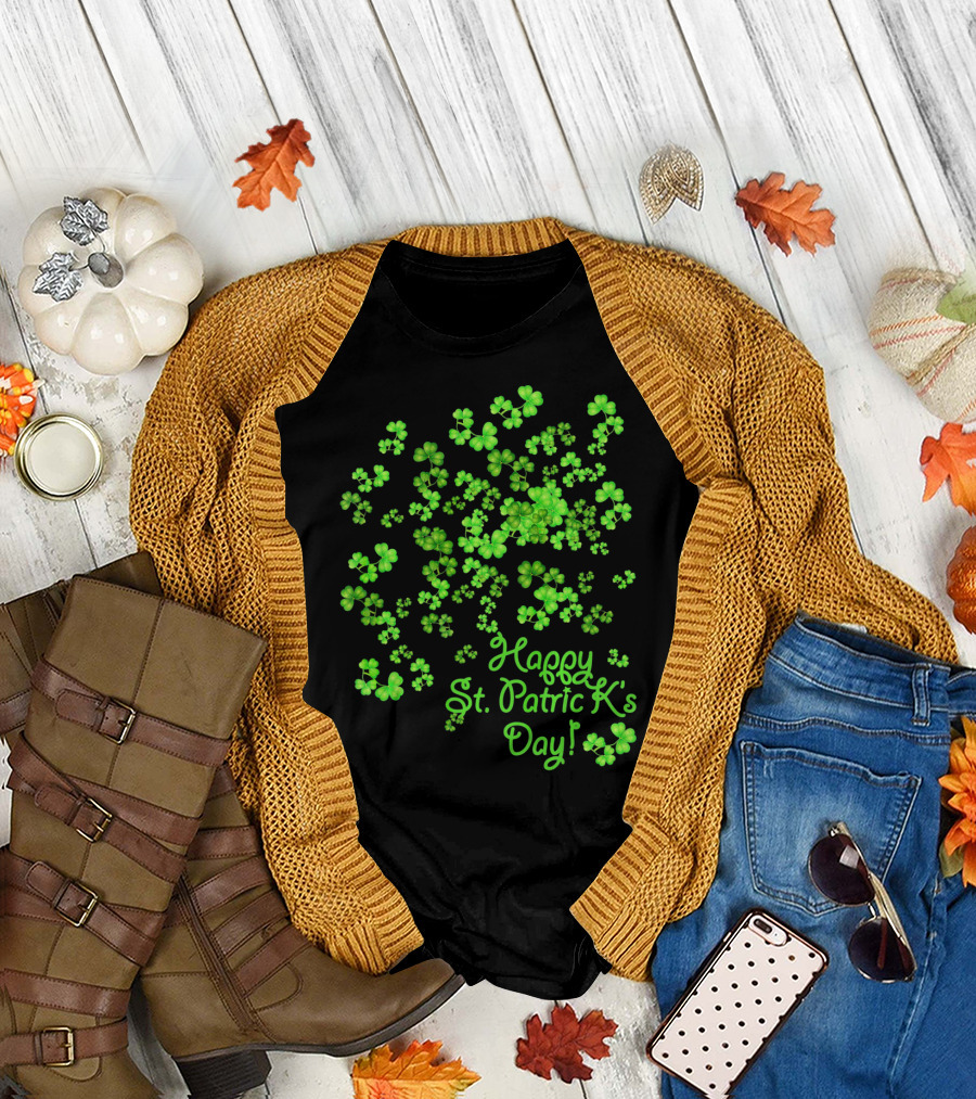 Happy St. Patrick's Day Lucky Shamrocks T-Shirt