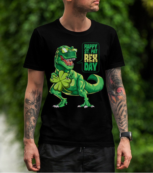Happy St. Pat Rex Day Irish Dinosaur St Patricks T-Shirt