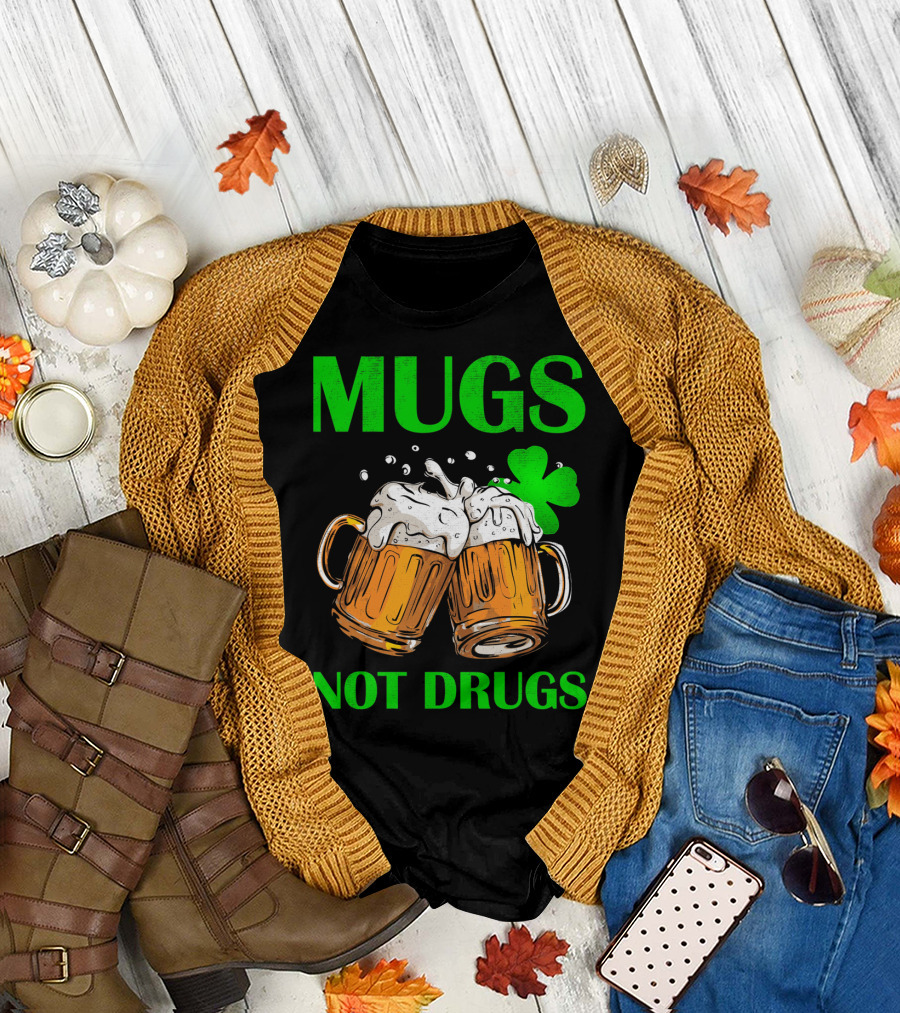 Mugs Not Drugs Saint Pat Vintage T-Shirt