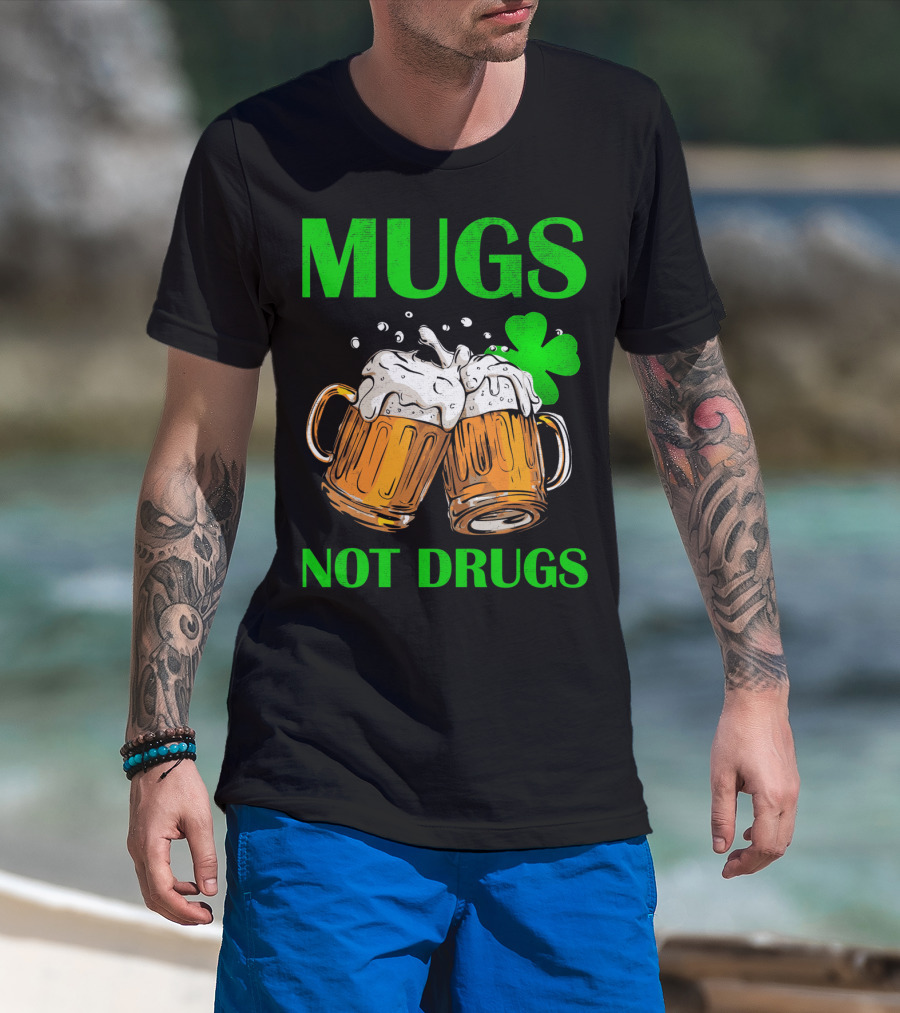 Mugs Not Drugs Saint Pat Vintage T-Shirt