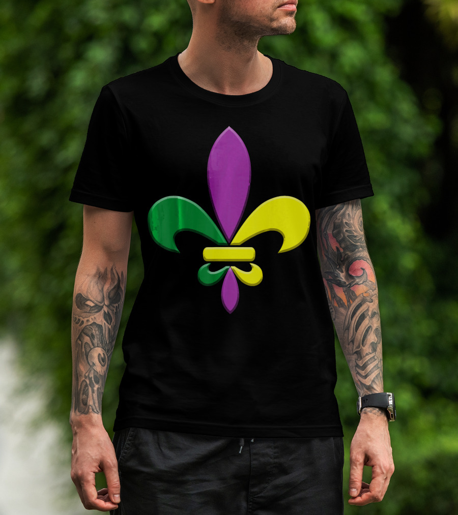Fleur-de-Lis Mardi Gras New Orleans Party Classic Colors T-Shirt