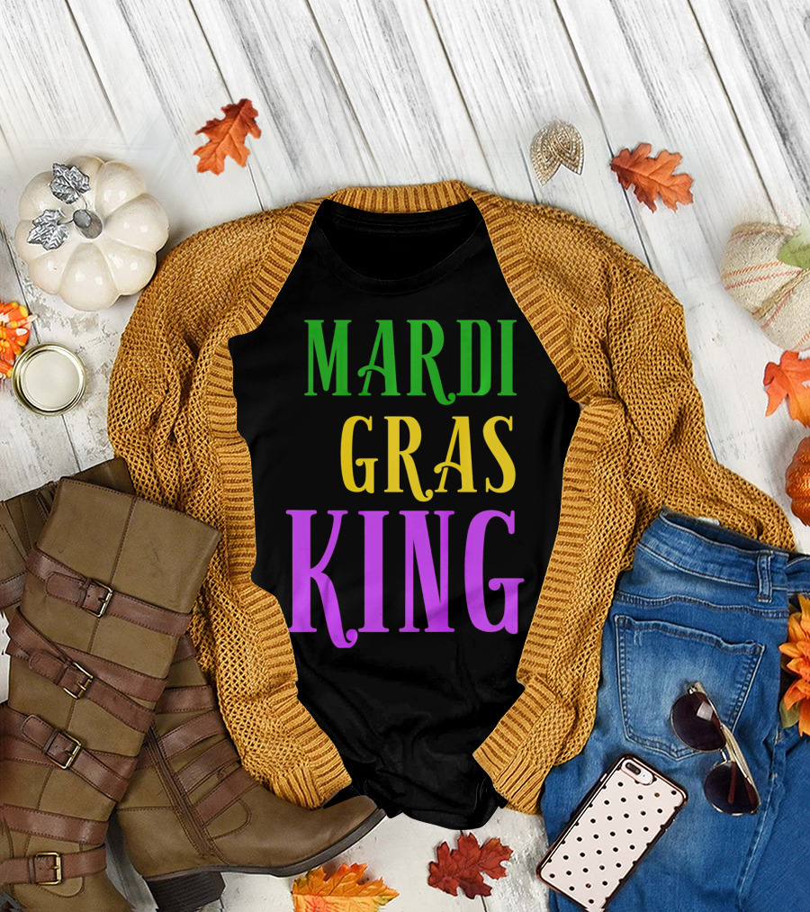 Mardi Gras King Matching Colors T-Shirt