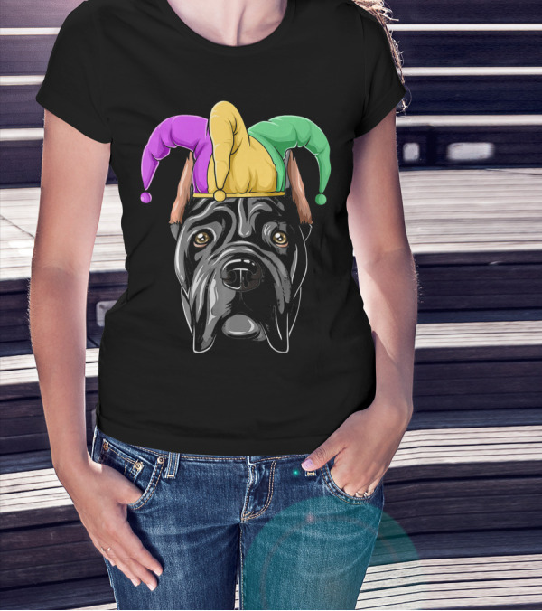 Cane Corso Mardi Gras Jester Carnival Hat T-Shirt